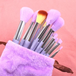 Deluxe 13 - Piece Soft Makeup Brush Set (Purple)