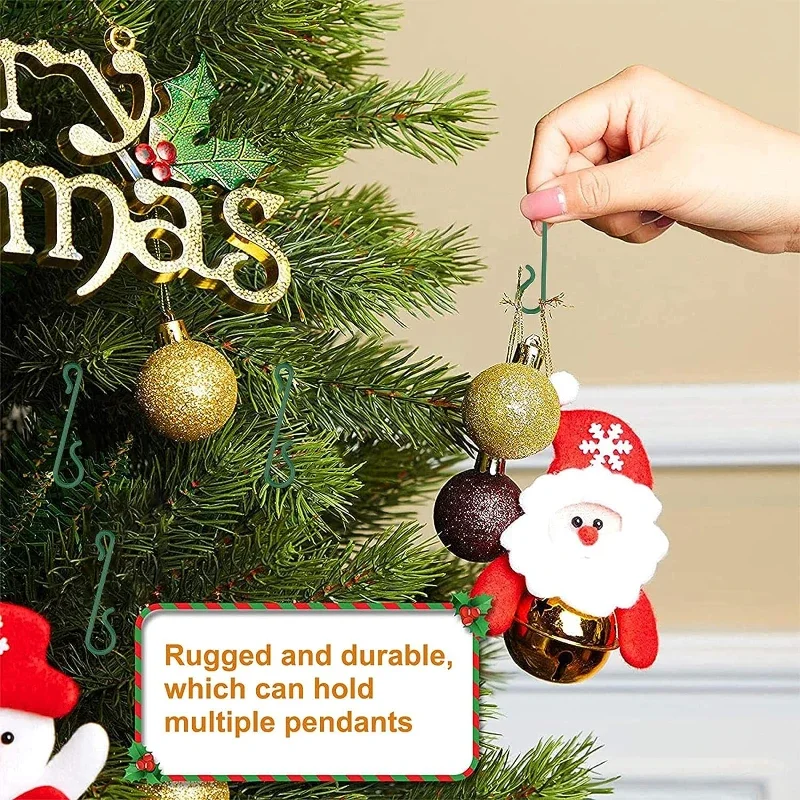 10/400Pcs Mini Plastic Christmas Hook S-Shaped Xmas Tree Ball Pendants Ornament Hanging Hanger DIY Navidad Home Party Decoration
