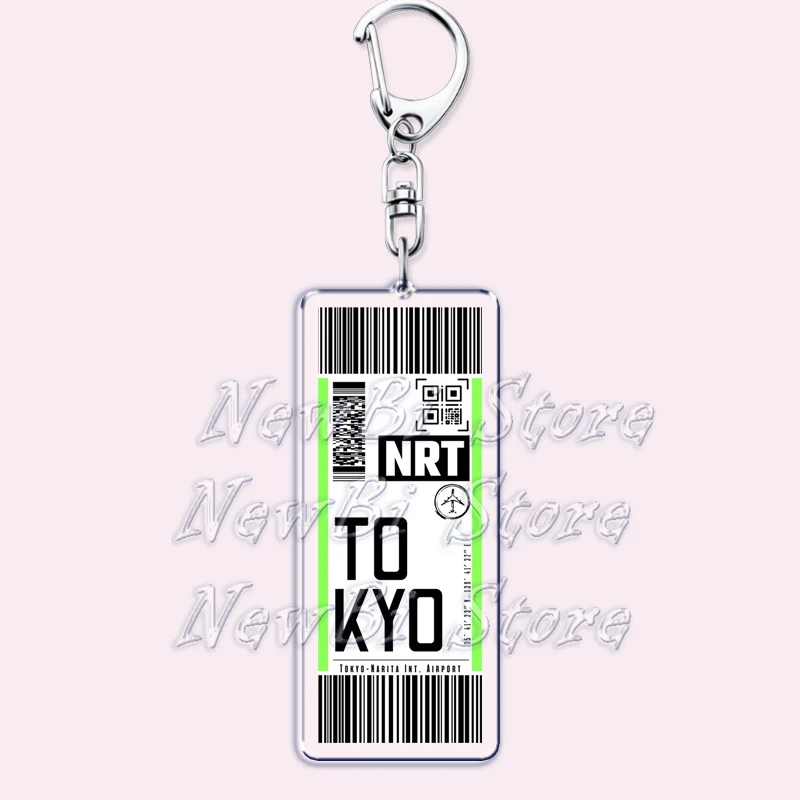 Tokyo Reise-Souvenir-Ticket-Schlüsselanhänger für Zubehör, Tasche, Bordkarte, Flug, Ziel, Schlüsselanhänger, Schmuck, Fans, Freunde, Geschenke – Detail 5
