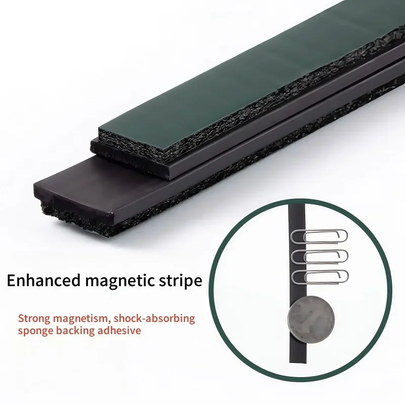 1-5 Meters/lot wardrobe door magnetic self-adhesive sealing strip door dustproof anti-collision rubber magnet sealing strip Door seal strip sealing strip tape sealing strip rubber seal strip rubber door weatherstripping door weatherstripping door draft stopper silicone seal strip