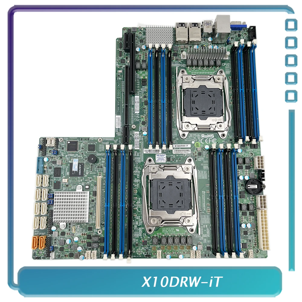 Two-Way Server Motherboard For X10DRW-iT LGA-2011 Support E5-2600 V3 V4 High Quality 2 Two Way Server Motherboard For X10DRW iT LGA 2011 Support E5 2600 V3 V4 High Quality