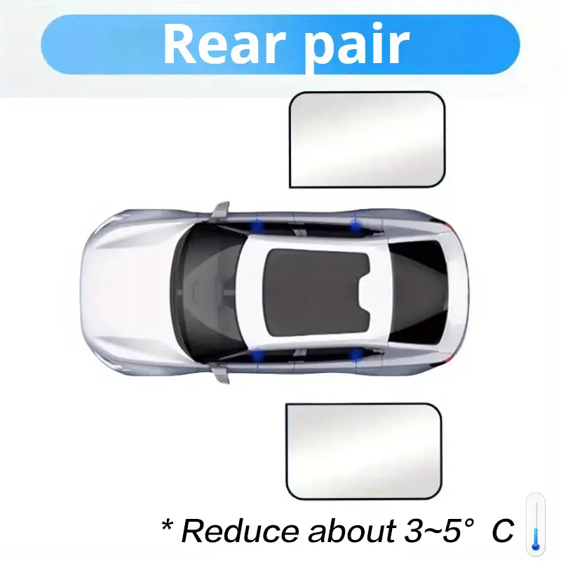 100 Blackout Windshield Sunshades Car Sun Shield Shades Sunshade Covers Summer Magnetic Side Window UV Protection Front Rear - Image 11
