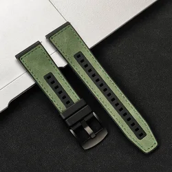 Universal 22mm Breathable Leather Sport Watch Strap with Quick Release for Universal 22mm (Gr)