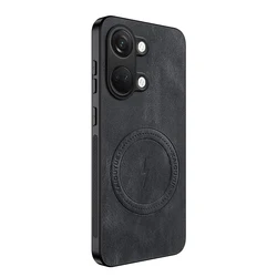 Luxurious Shockproof PU Leather Phone Case - Skin Feel Back Cover - OnePlus Nord 6 (Black)