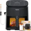 Air Fryer, 8-in-1 Compact 5.5QT AirFryers, 450°F Digital Airfryer Dehydrator with Dual-sensor Smart Probe, 24 Presets One-touch 1