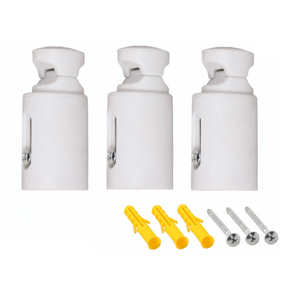 3 วงเล็บทดแทนสําหรับห้องน้ําอุ่นราวผ้าเช็ดตัวหม้อน้ําปรับพลาสติก Wall Fixing Mount พร้อมสกรูและเครื่องซักผ้า 1