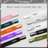 12PCS/SET Crackle Nail Polish Gel Set Green Cracking Nail Lacquer Quick Dry Gel Hybrid With Base Top Coat  Manicure Varnish Kit 2
