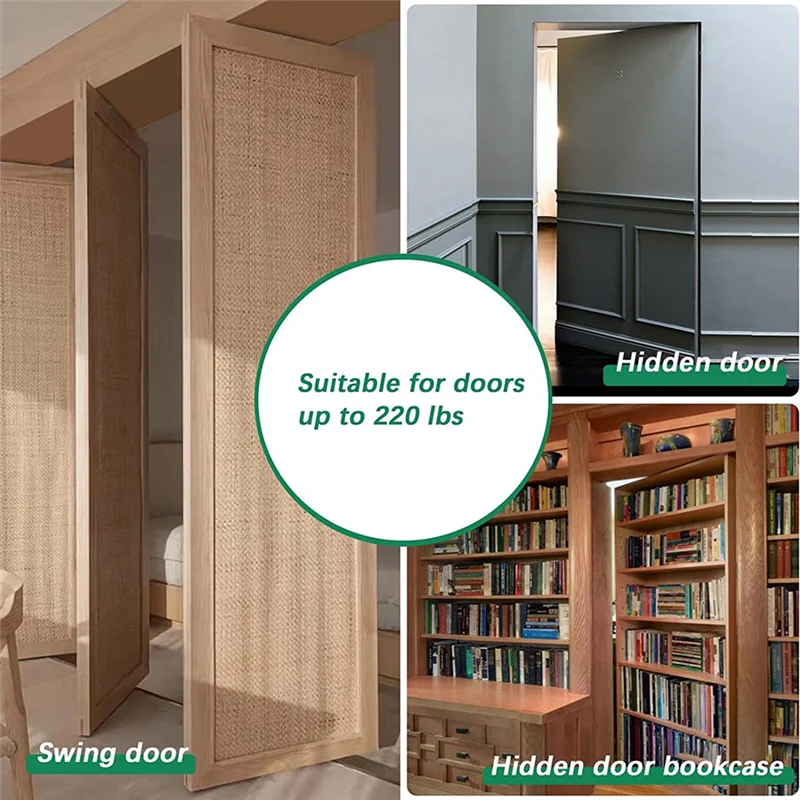 Pivot Hinge Stainless Steel Closet Door Hinges Rotation Hinges for Wooden Door Heavy Duty Closet