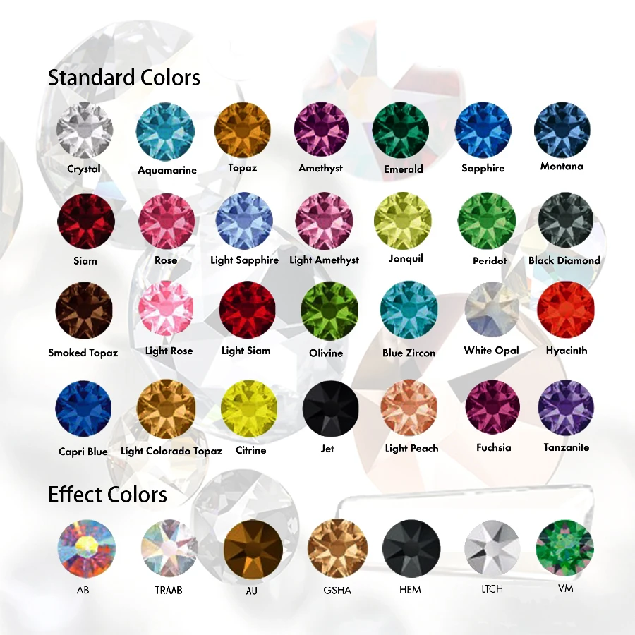 YANRUO 2058HF Light Colorado Topaz AB Flat Back Strass Hotfix Rhinestones  Crystal Heat Iron Crystal Stones - AliExpress