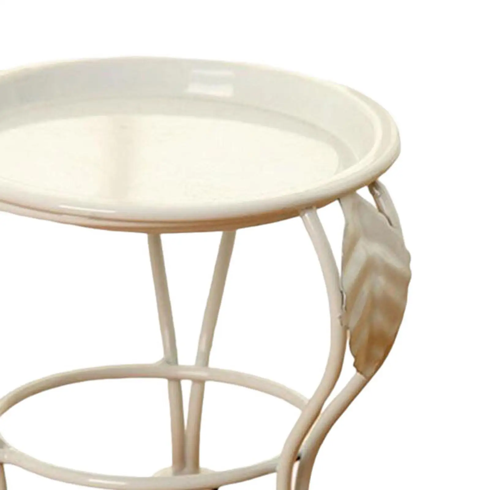 Metal Round Plant Display Potted Rack Tripod Bracket Multifunctional 5.3x5.3inch Planter Storage Rack for Balcony Plant Stand