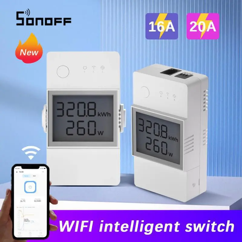 

1/5PCS Itead SONOFF POW Elite Smart Wifi Power Switch 16A 20A Wireless Remote Control Switch Monitor Energy Usage via e-WeLink