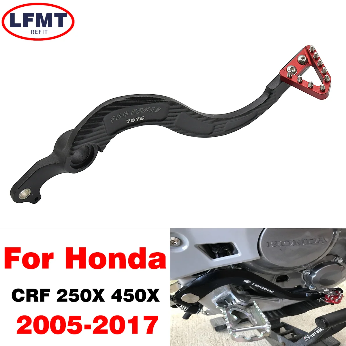 

Motorcycle CNC Forged Rear Brake Pedal Lever For Honda CRF250R CRF450R CRF450RX 2002-2020 CRF250X CRF450X 2005-2017 CRF 250 450