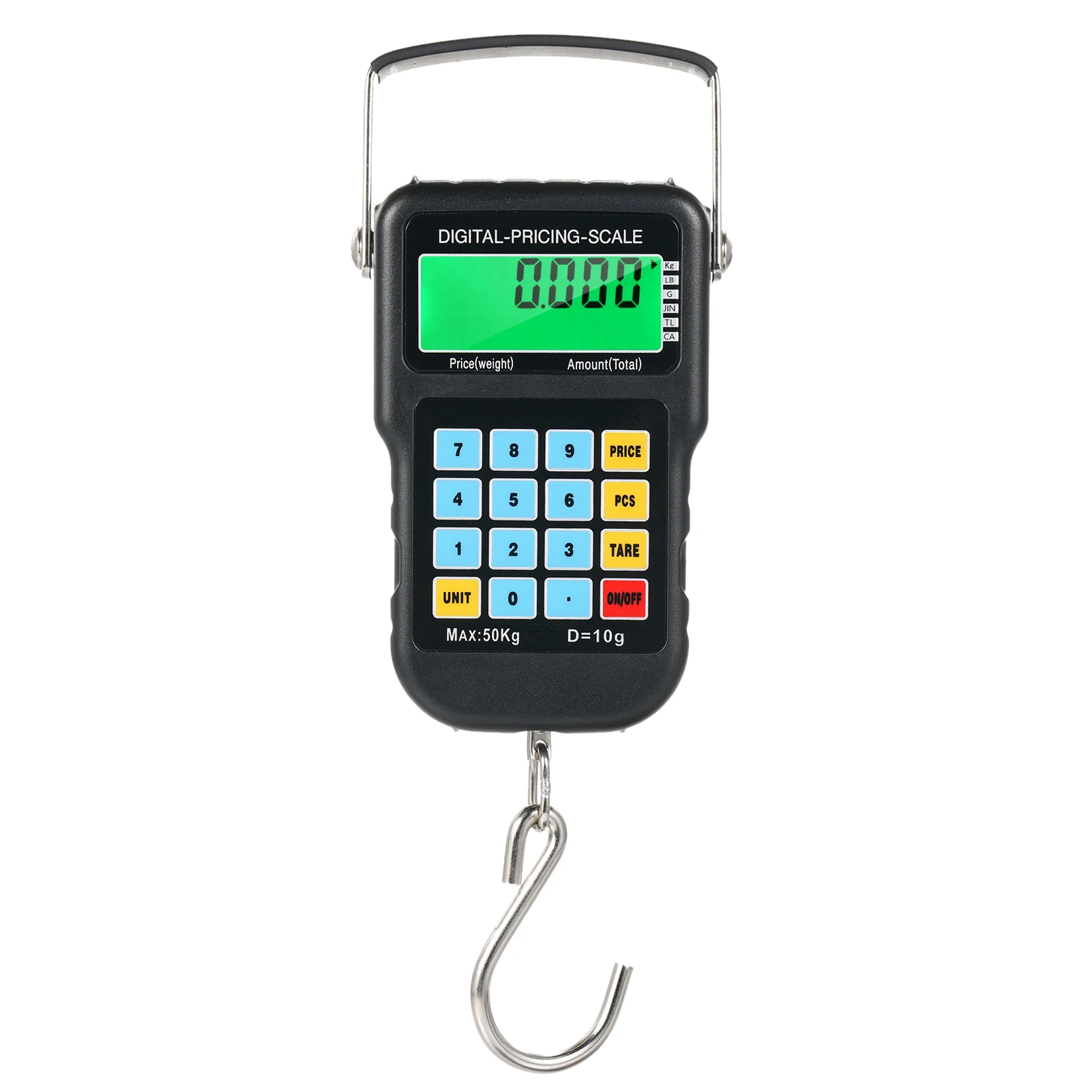 110lb/50kg Fish Scales Backlit LCD Portable Electronic Hook Digital Fishing Scale Hanging Scale with Measuring Tape Ruler - Image 4