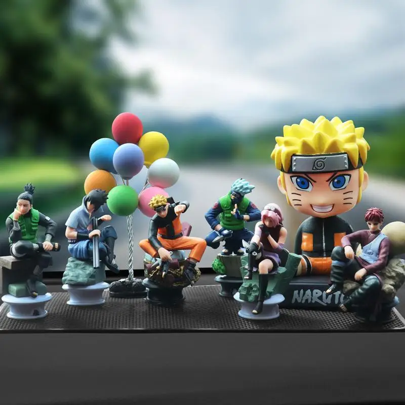 

Anime Doll Naruto Car Decoration Uzumaki Naruto Sasuke Doll Car Accessories Car PVC Cute Cool Decoration Model Decoration