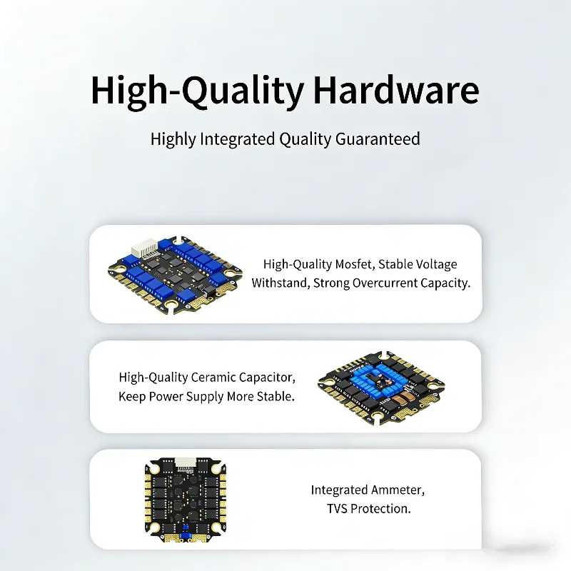 ESC 3075 8 bits 3065 V2 AM32 32 bits 65A 4-en-1 sans balais pour drone FPV