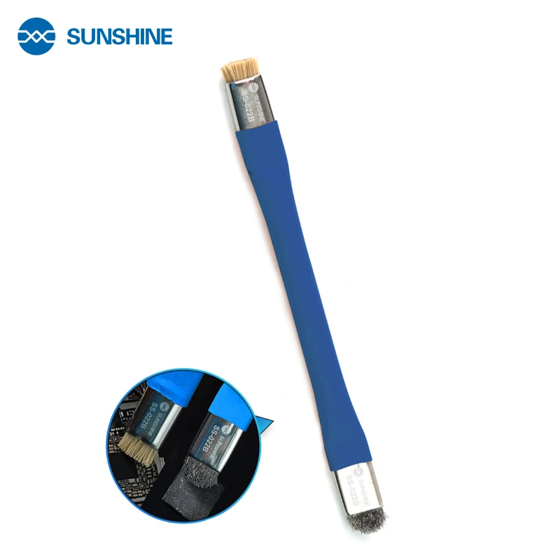 Cleaning Brush Set PCB Dust Brush SUNSHINE SS-022B/022 Safe Anti-Static PCB Cleaning Brush Motherboard for Mobile Phone Repair Double Head Convenience