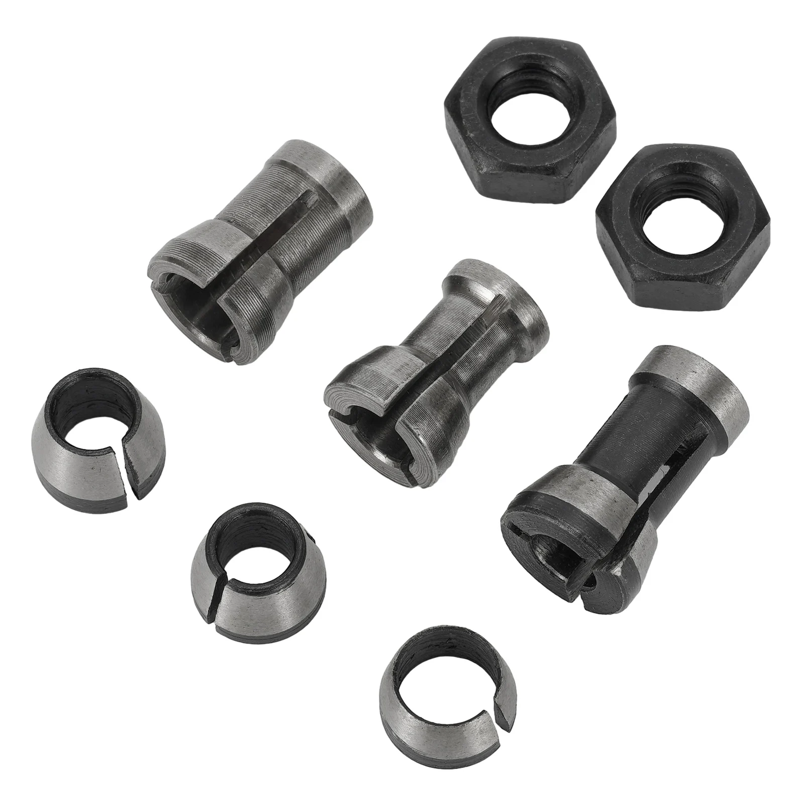 

8pcs 6/6.35/8mm Collet Chuck Router Bit Adapter Holder Engraving Trimming Machine Wood Router Milling Cutter Tools