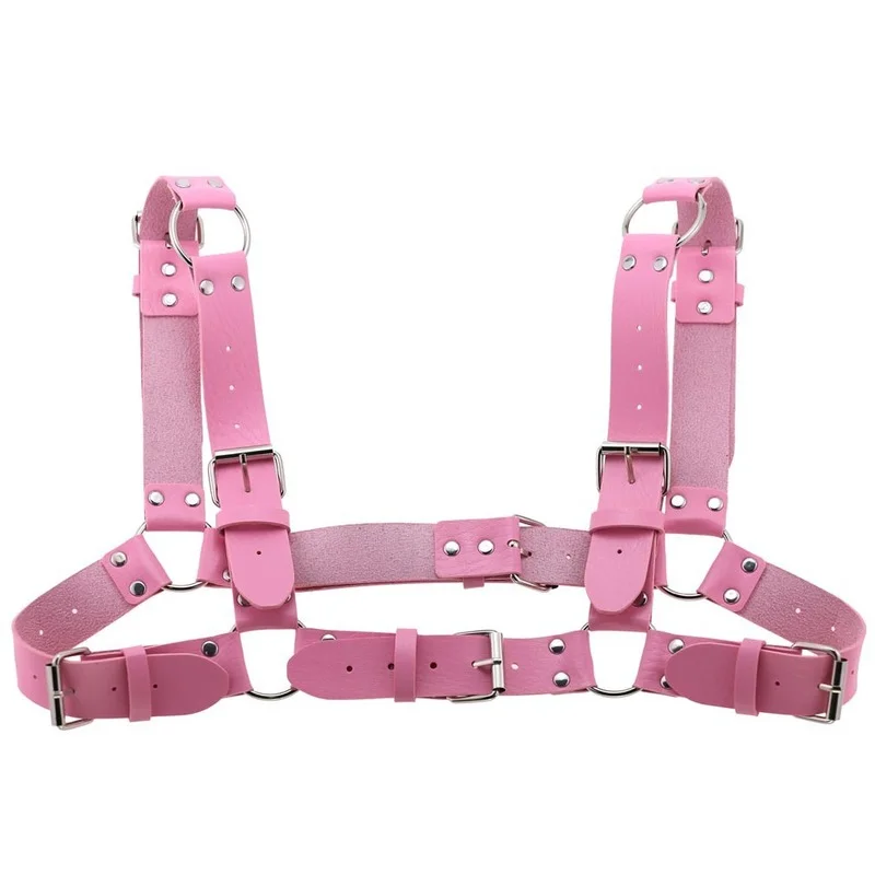 Leather Belt Mens Belt Decopunk Punk Gothic Chest Shoulder Strap Body Binding Belt Men and Women Leather Adjustable Belt Sling Safety Punk Gothic