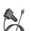 3 in 1 For Starlink Mini DC Power Cable  Fast Charger Type-C USB Socket Cigarette Lighter With LED Voltmeter Digital Display 5