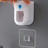 Creative Wall Mount Automatic Toothpaste Dispenser Bathroom Accessories Waterproof Lazy Toothpaste Squeezer Toothbrush Holder 6
