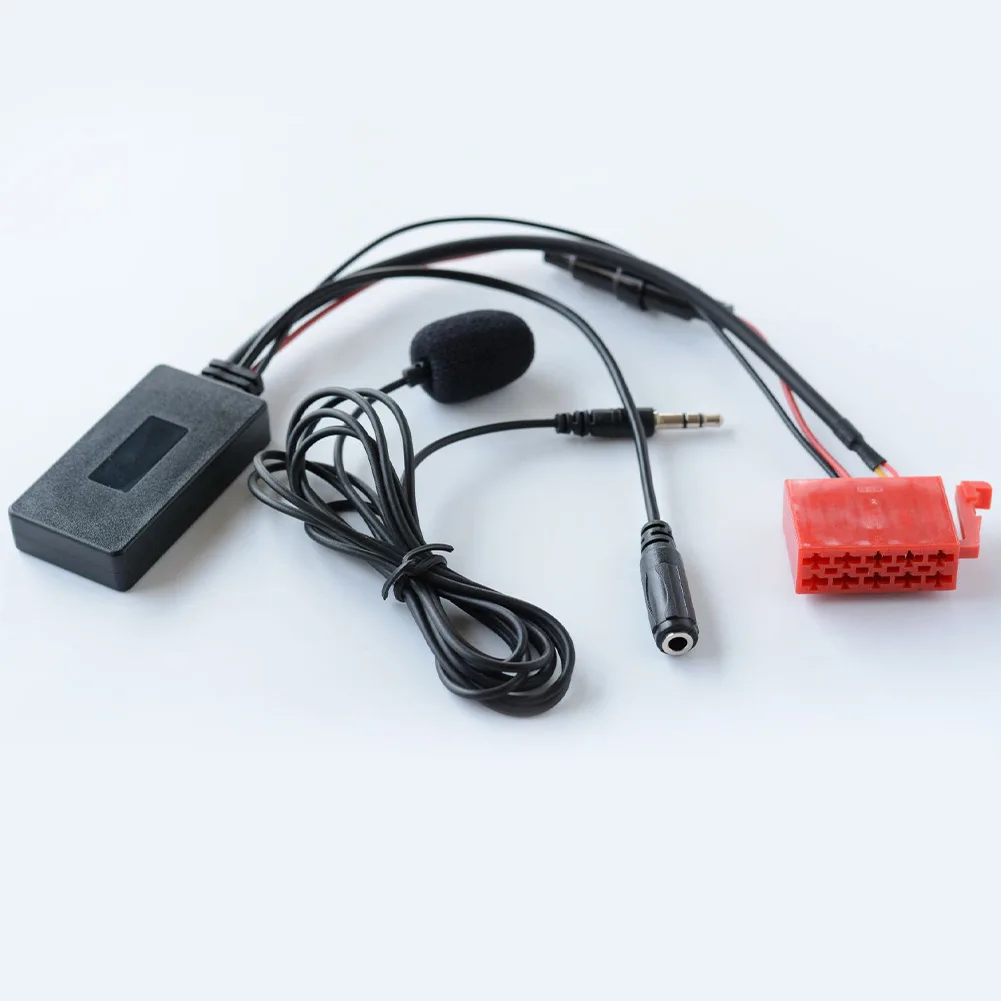 

Cable Audio Adapter 27CM Length Cable 5-12V Bluetooth-Compatible Red & Black Car Electronics Accessories Durable