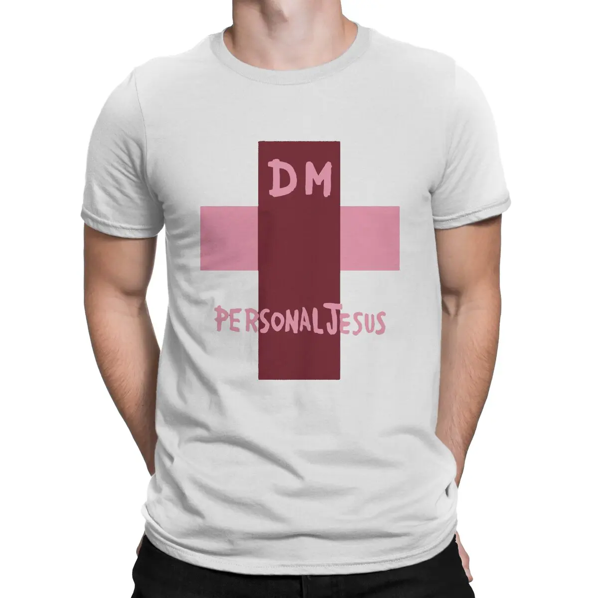 thumbnail image 1 of Camiseta personal de Jesús para mujer, para hombre, Depeche Cool Mode, divertida camiseta de algodón, cuello redondo, manga corta, ropa de regalo, 1 of 7