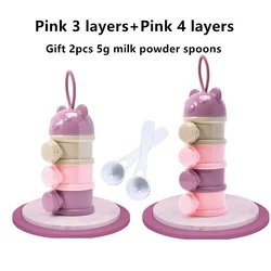 Multi - Layer Portable Baby Food Storage Container with Cartoon Design (B)