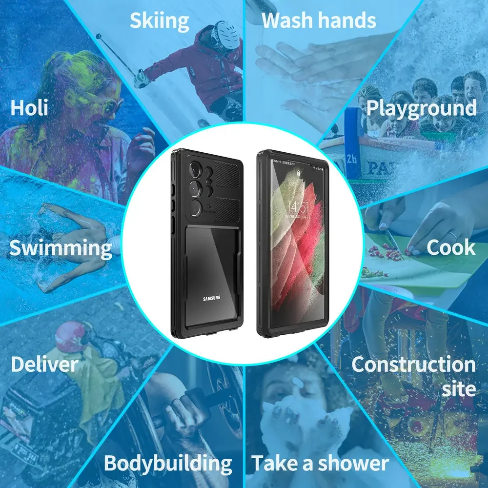 Waterproof Case IP68 for Samsung Galaxy S23 Ultra S 24 5G Cover Screen Protect Bumper Shockproof Phone Galaxy S24 Plus S 23 Capa