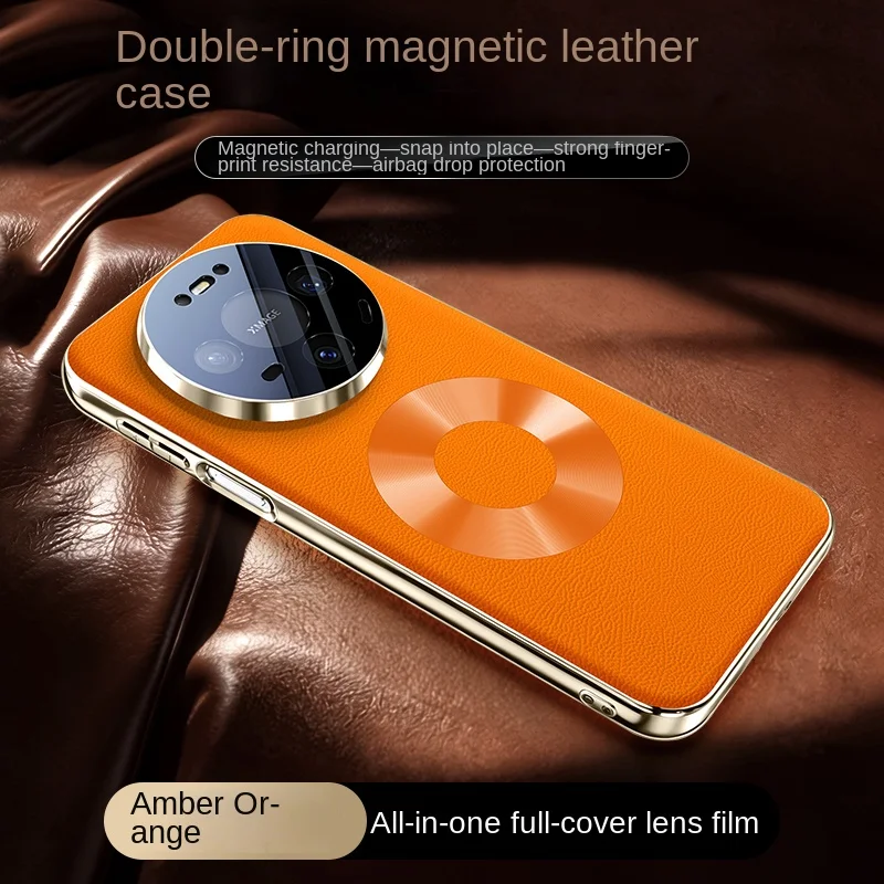 Luxury PU Leather Magnetic Case with Full Protection and Shockproof Lens Guard