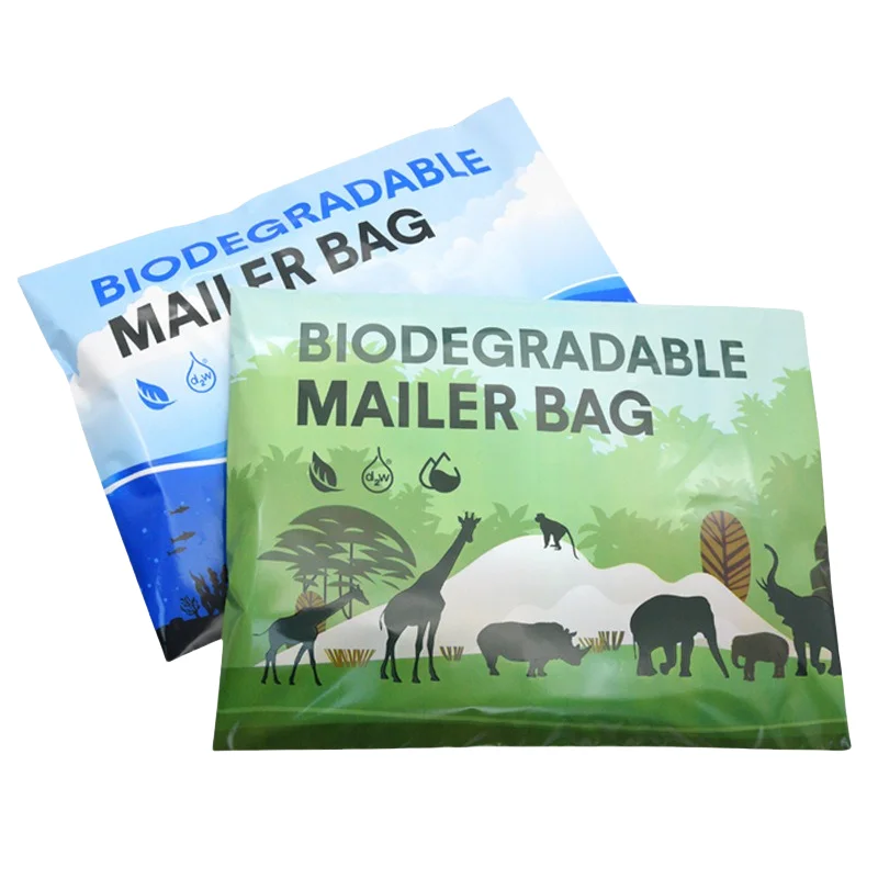 D2W Biodegradable Shipping Bags 50Pcs Compostable Envelopes Waterproof Eco-Friendly Express Postal Bag D2W Mailer Courier P