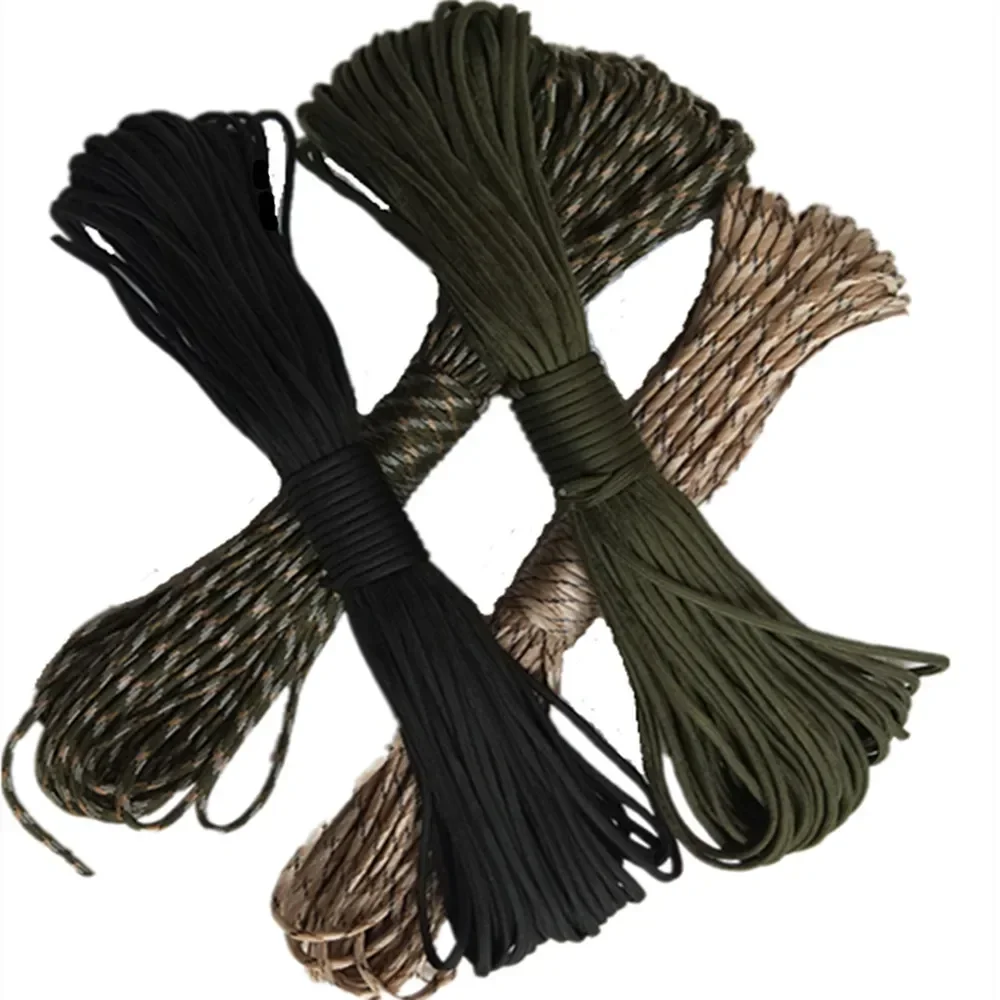550 군사 Paracord 7 가닥 4mm 전술 낙하산 코드 캠핑 액세서리 야외 생존..