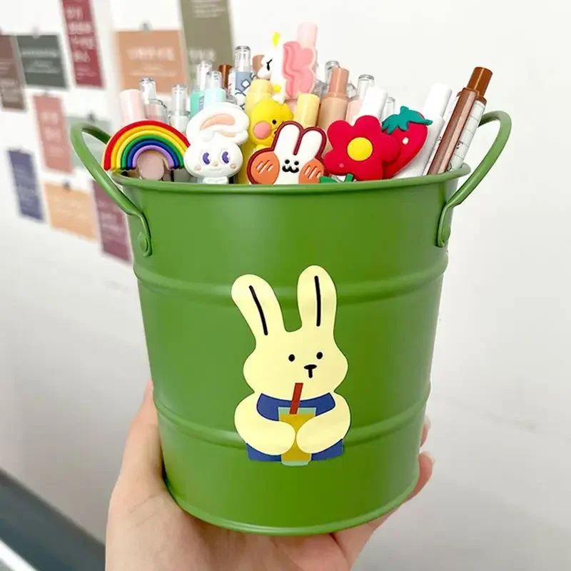 크리에이티브 귀여운 펜꽂이 대용량 캔디 문구, 메이크업 브러시 헤어피스, 스토리지 데스크탑 정리함, 카와이 데스크 액세서리