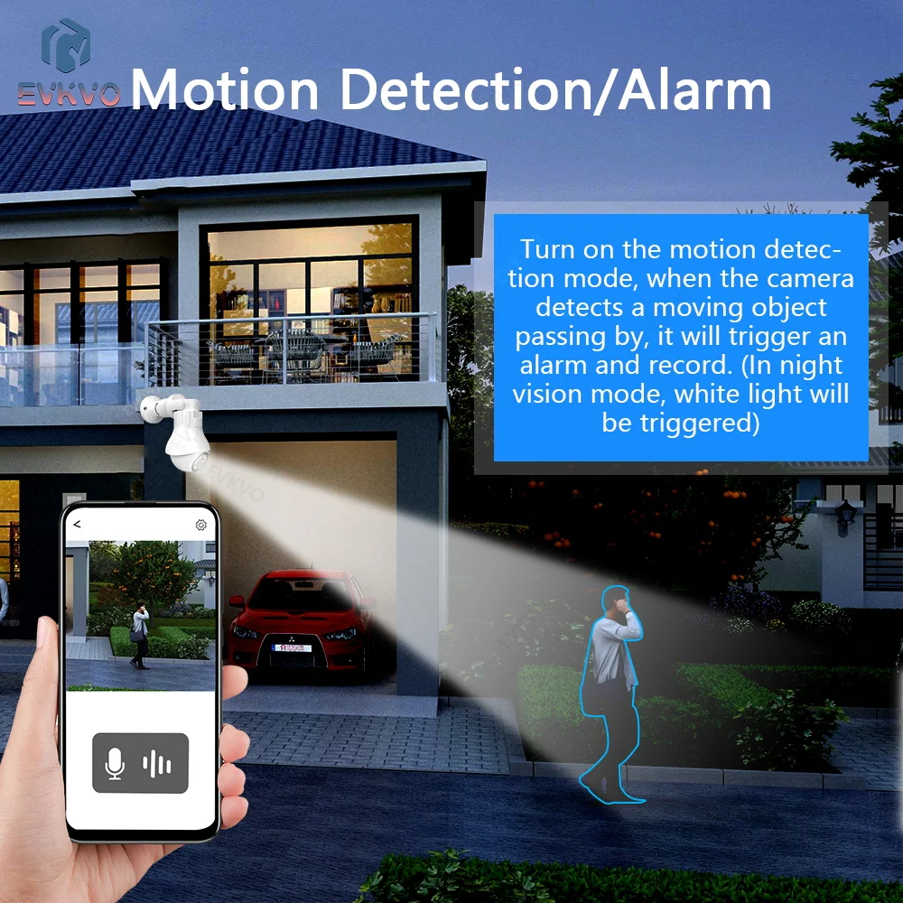 5MP 360 Panoramic Wifi Camera E27 Bulb 2 Way Audio Surveillance Waterproof Fisheye CCTV Color Night Vision Wireless IP Camera