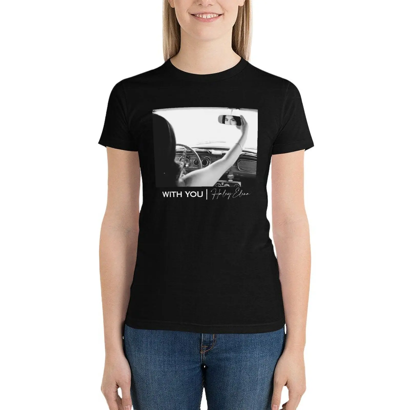 With You | Haleyele T-Shirt anime clothes lady clothes female funny t shirts for Women