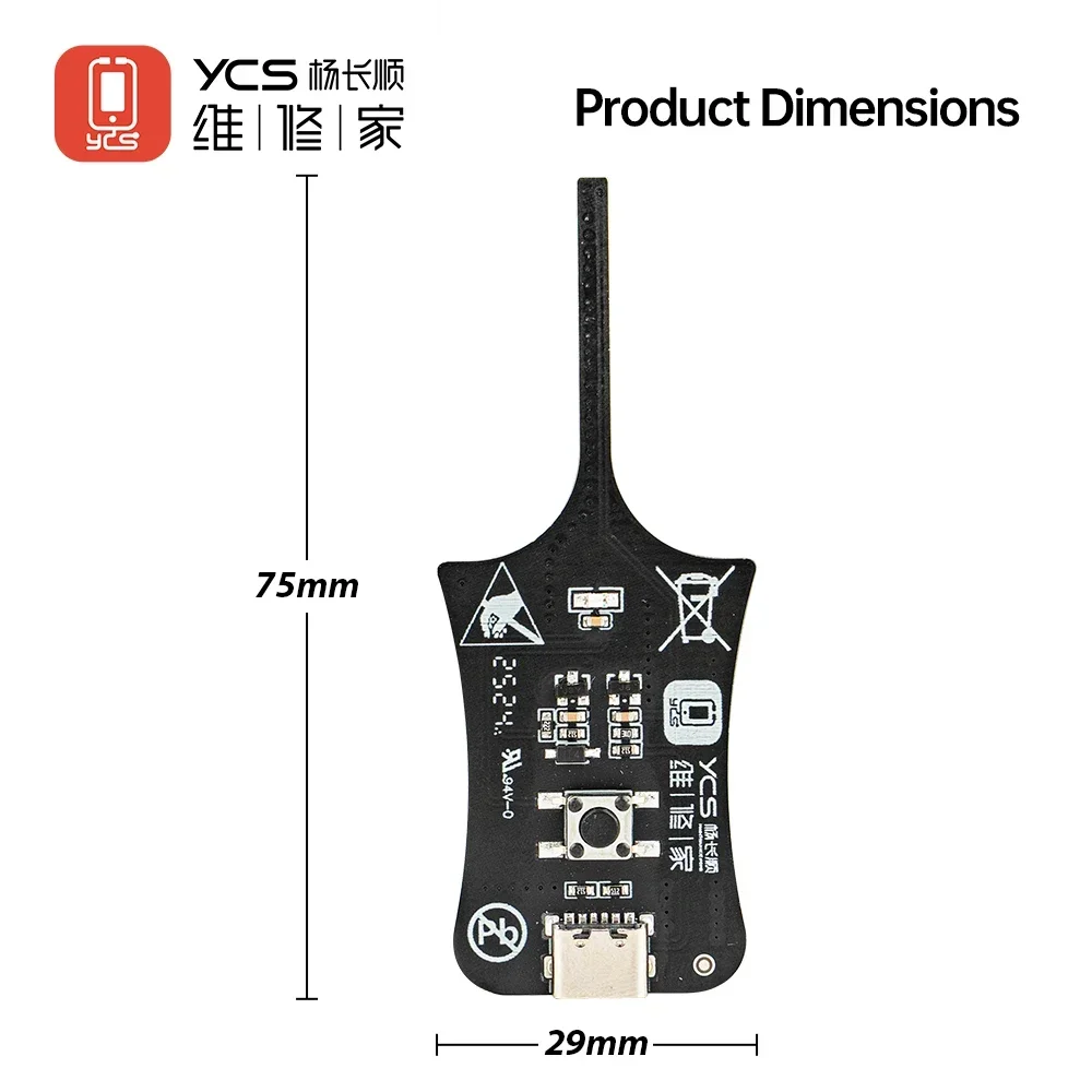 YCS JTX CT-1 마더 보드 코일 테스터 결함 진단을위한 LED 표시기가있는 인덕턴스 미니 테스터 전자기 수리 도구