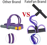 Fitness Resistance Band with Pedal Home Exercise Equipment for Toning Yoga Strength Training Buttocks, Legs Abdominal Workout 2