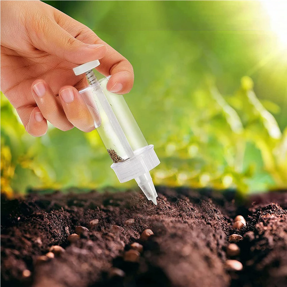 Mini Sowing Seed Dispenser Plastic Gardening Seeding Dispenser Portable Multifunctional Red Practical Manual Seeding Tools
