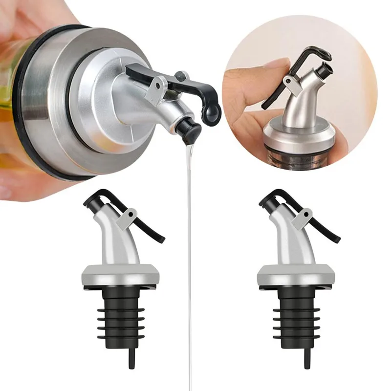 Liquor Pourers Wine Bottle Stoppers Wine Pourers Wine Accessories Liquor Dispenser 1/2/3pcs Wine Stopper Leak-proof Oil Bottle Stopper Wine Dispenser Olive Oil Pourers Sprayer Nozzle Kitchen Bar Accessories