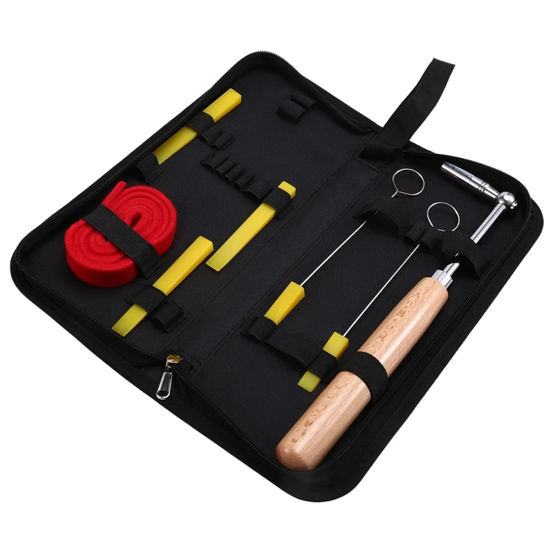 M15K-Piano Tuning Kit, Piano Tuning Tools With Carry Case, Piano Hammer And Mute Set, Wrench