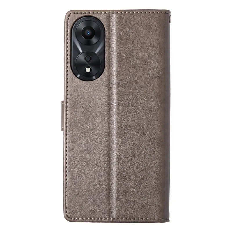 Elegant Embossed Leather Flip Phone Case with Wallet and Card Slot