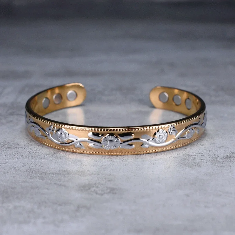 Magnetic Bracelet Men Women Classical Patter Therapeutic Energy Healing Therapy Arthritis Jewelry