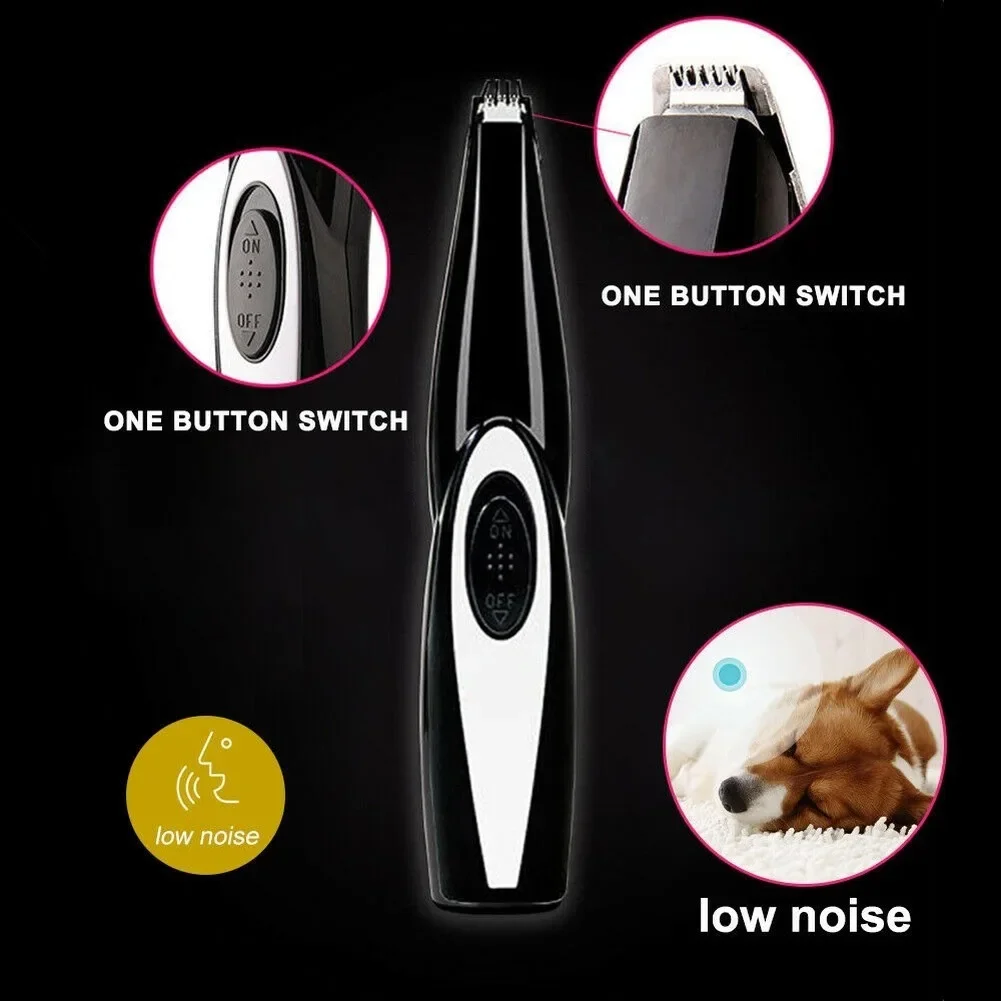 Pet Nail Hair Trimmer Grinder Electrical USB Rechargeable Grooming Tool