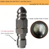 1/4" Quick Connect Stainless Steel High Pressure Nozzle - 15L/Min Pipe Unclogging Jet Spray Tip for Washer Systems Outdoor Clean 6