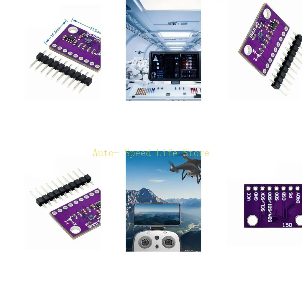 02DA 소규모 폼 팩터 3 축 실시간 데이터 출력이있는 자력계 모듈