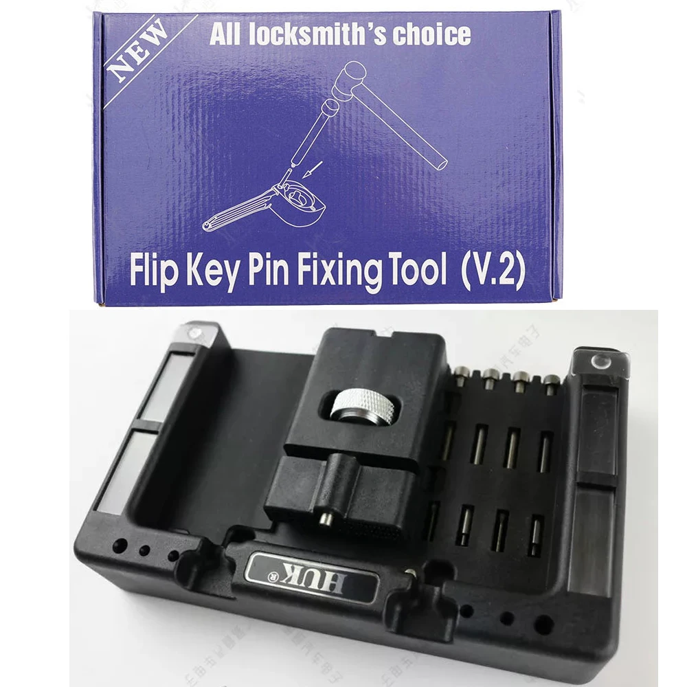 Locksmith Tools Locksmith Extractor Tools Lock Pick Tools Lock Repair Tool Pin Disassembly Tool Original For HUK Key Fixing Tool With Four Pins Flip Key Vice Of Flip-key Pin Remover For Locksmith Tool