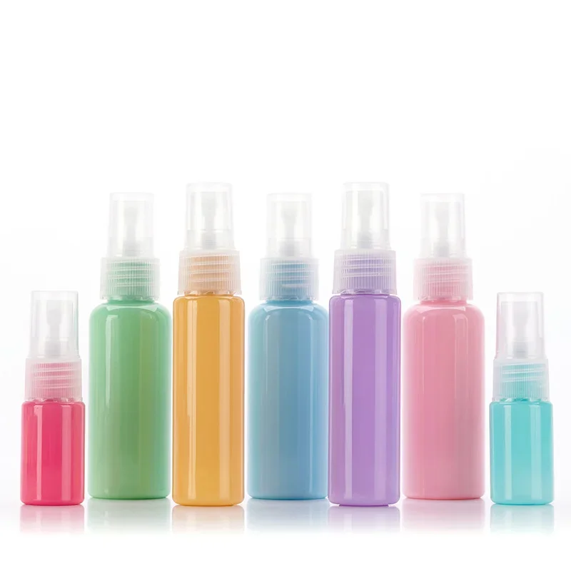 10ml/30ml/50ml Macaron Spray Bottle Fine Fog Spray Bottle Cosmetics Packaging Portable Travel Refillable Bottle Plastic Bottles