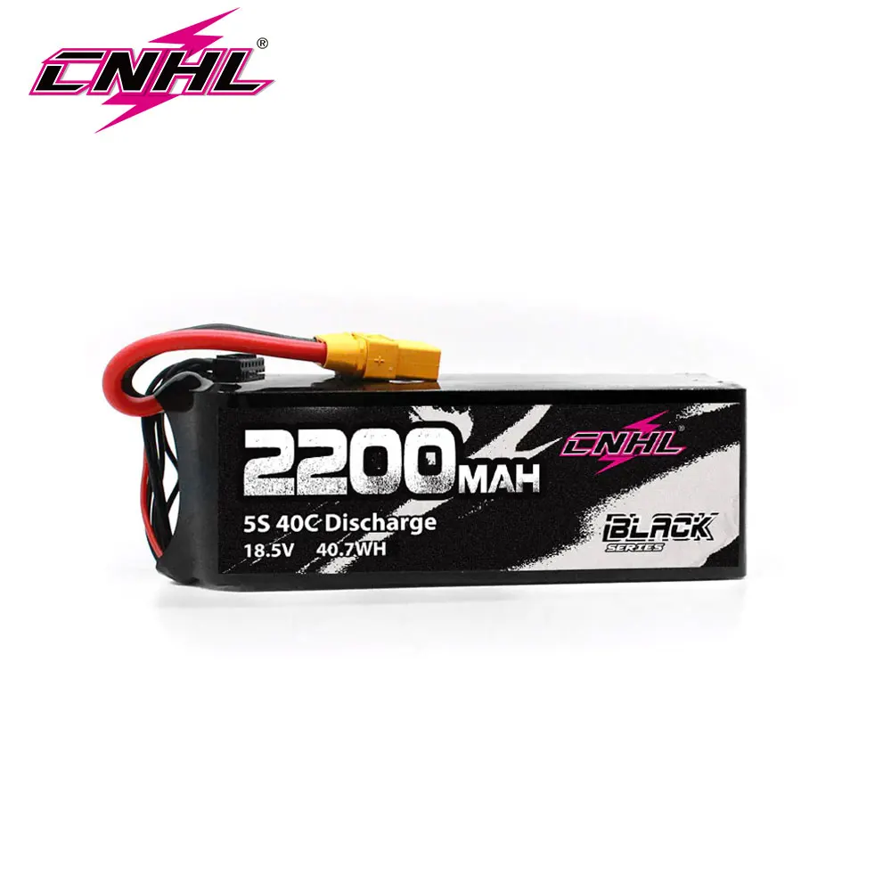 

CNHL Lipo 5S 18.5V Battery 2200mAh 40C Black Series With XT60 Plug For RC Car Airplane Helicopter Truck Boat Vehicle Buggy