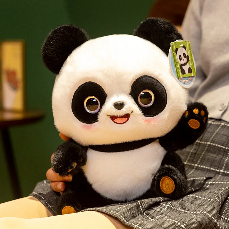 

1pc 18/28cm Kawaii Fluffy Soft Panda Doll Cute Stuffed Cartoon Animals Kids Appease Plush Toy For Classmates And Friends Gifts