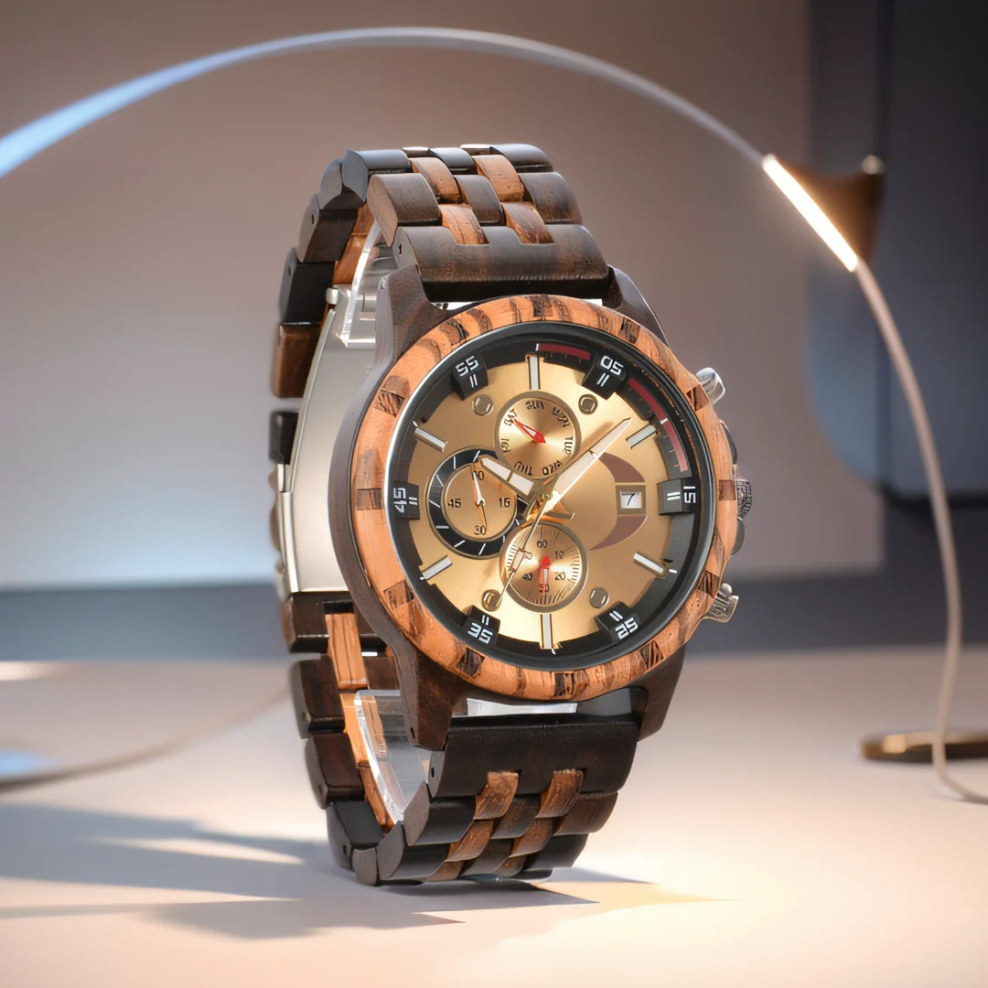 Wooden Wrist Watches For Men Fashion Quartz Wristwatches With Clock Date Week Timepieces Wood Wach Box for Him reloj hombre 6