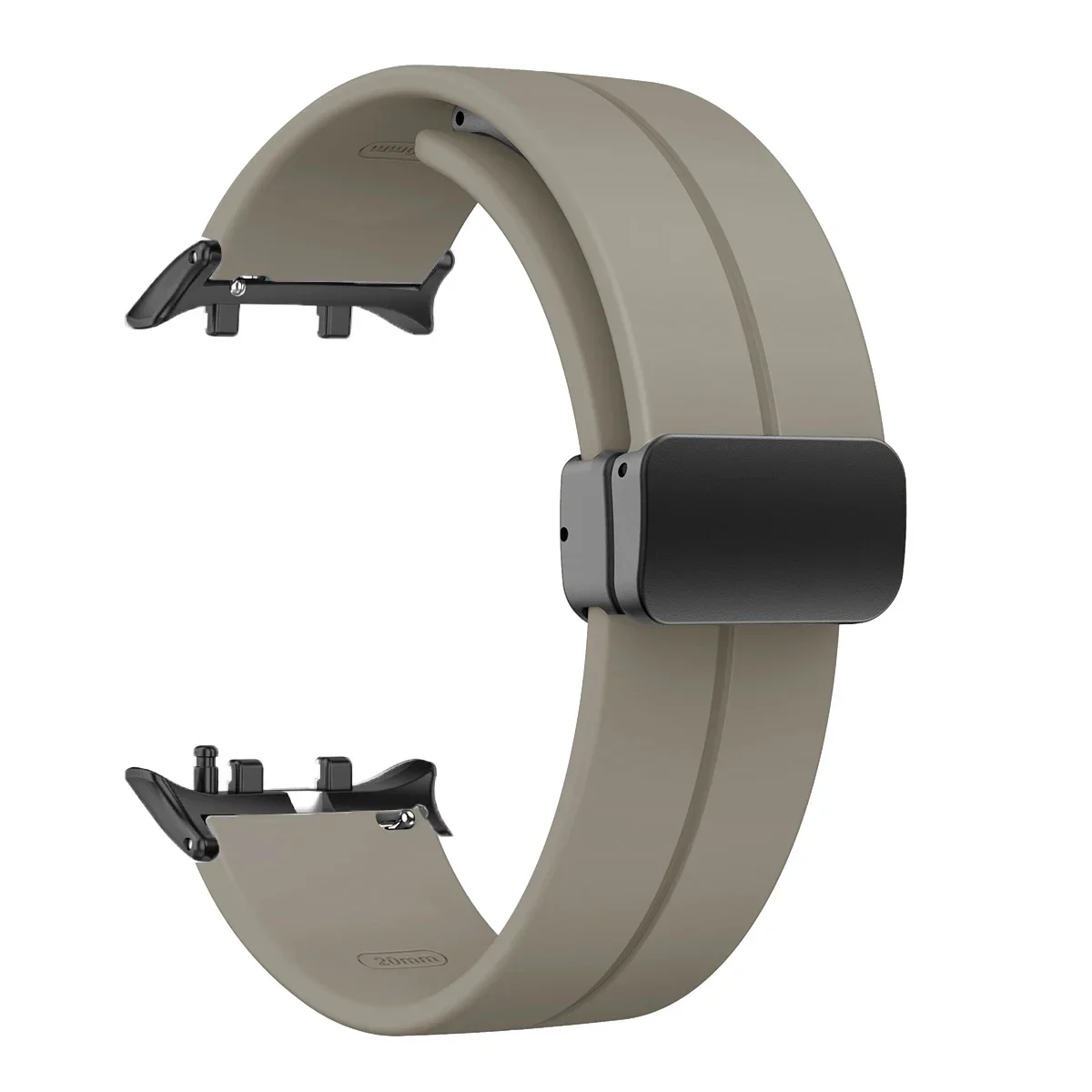 Silicone Sports Band with Magnetic D Buckle and PC Hollow Case - Universal Fit Bracelet